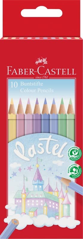 Faber-Castell Pastel Buntstifte Farbig sortiert 10 Stück