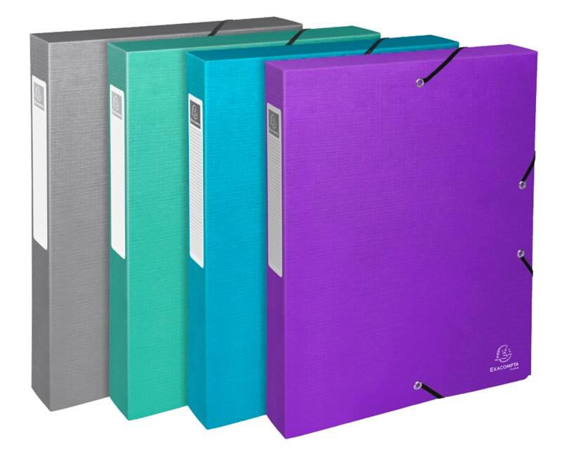 Ablagebox Exacompta Teksto 59640E DIN A4 Farbig Sortiert 250 x 330 mm Beschichteter Karton 4 Stück
