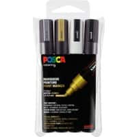 POSCA Farbmarker PC-5M Kalligraphie Farbig Sortiert 4 Stück