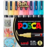 POSCA POSCA PC-3M Farbmarker Farbig sortiert Fein Rundspitze 0,9 - 1,3 mm 8 Stück