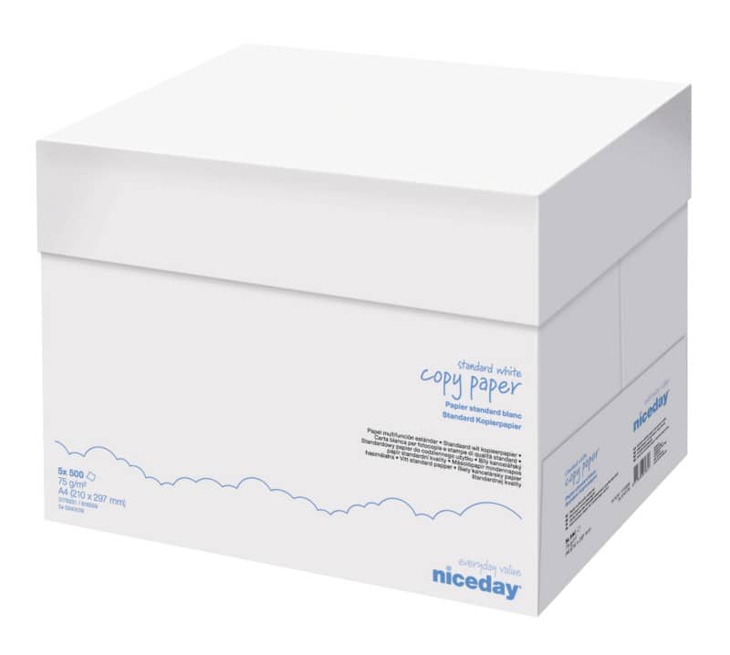 Niceday Copy DIN A4 Druckerpapier Weiß 75 g/m² Matt 5 Pack à 500 Blatt
