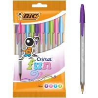 BIC Cristal Fun Kugelschreiber Sortiert Breit 0.6 mm 10 Stück