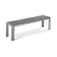 Best Freizeitmoebel Aluminium Bank 3 Personen Silber 1600 x 450 x 340 mm