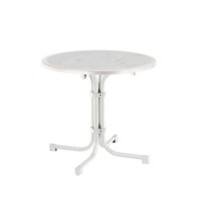 Best Freizeitmoebel Tisch 26538000 Stahl Weiss 800 x 800 x 720 mm