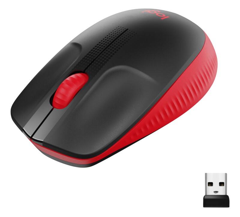 Logitech 910-005908 Maus Kabellos Schwarz, Rot Geeignet Für Linkshänder