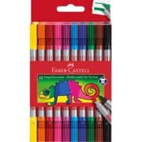 Faber-Castell Doppel Nein Faserschreiber Farbig sortiert Filzspitze 1,3 - 5 mm 10 Stück 