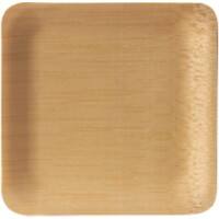 PAPSTAR pure Einwegteller Bambus Naturfarben 10 Stück