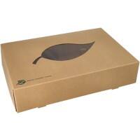 PAPSTAR Pure Catering-Box Pappe Braun 87955 10 Stück