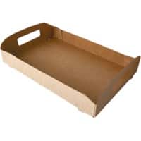 Papstar Tragetablett Pure Pappe 457 mm x 307 mm Braun 10 Stück
