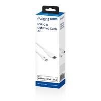 ewent USB-C zu Lightning Kabel EW9916 Weiß