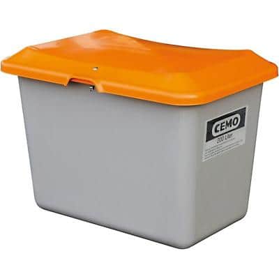 Cemo Streugutbehälter 2200 l mit Entnahmeöffnung grau/orange