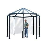 Achteckpavillon Paris Sitzbank Holz