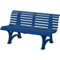 Parkbank Helgoland 3 Sitze blau 1500 mm