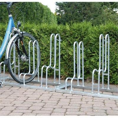 WSM Fahrradständer einseitig hohe Haltebügel Länge: 1750mm 5 Parkplätze