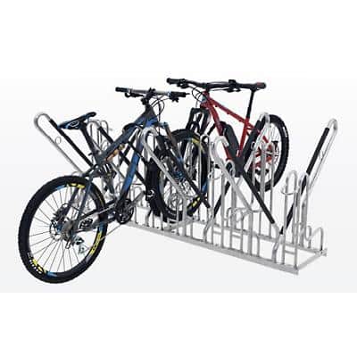 WSM Fahrradständer zweiseitig hohe Haltebügel Länge: 1400mm 8 Parkplätze