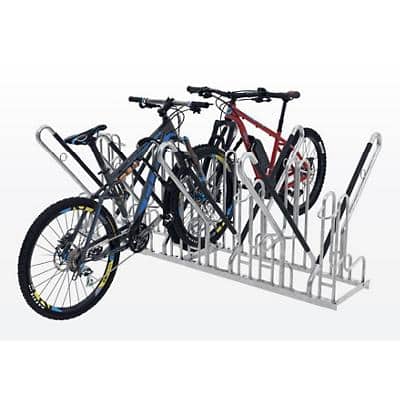 WSM Fahrradständer zweiseitig hohe Haltebügel Länge: 1750mm 10 Parkplätze