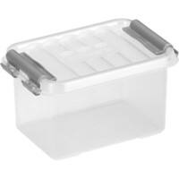 Sunware Aufbewahrungsbox Kunststoff Q Line Transparent 0,4 Liter 62 (H) x 118 (B) x 77 (T) mm 6 Stück