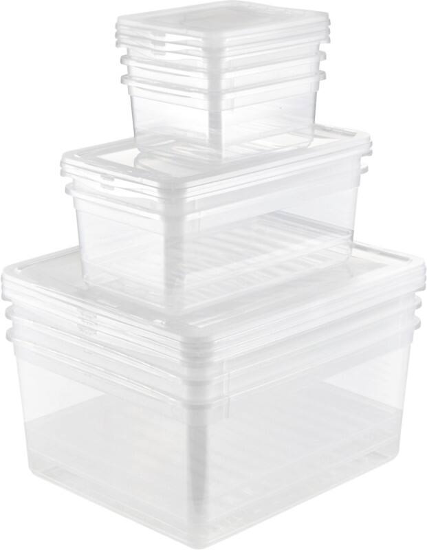 keeeper bea Kunststoff Aufbewahrungsbox Transparent 18 cm x 3 cm 8 Stück