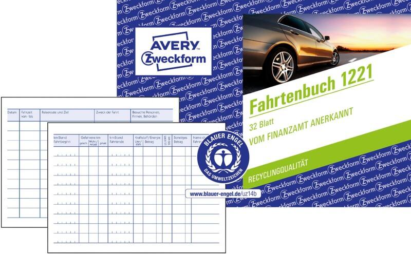 AVERY Zweckform Logbuch 1221 DIN A6 quer Schmal 14,8 x 14,8 x 10,5 cm Weiß 32 Blatt