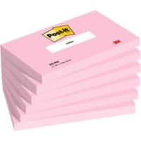 Post-it Haftnotizen Haftnotizen 127 x 76 mm Blanko Rosa 655-PNK 100 6 Stück à 100 Blatt