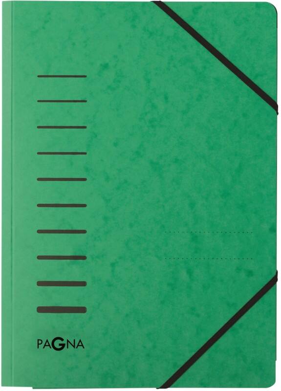 Ordnungsmappe PAGNA 24007-03 Pressspan Gummiband 23 (B) x 0,3 (T) x 32 (H) cm Grün
