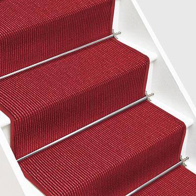 Floordirekt Treppenteppich Sylt 23084 Rot Quadratisch 1000 mm x 1000 mm