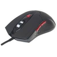Manhattan Kabelgebundene Maus 176071 Schwarz, Rot