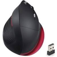 Perixx kabellose Maus PERIMICE-718R Schwarz, Rot