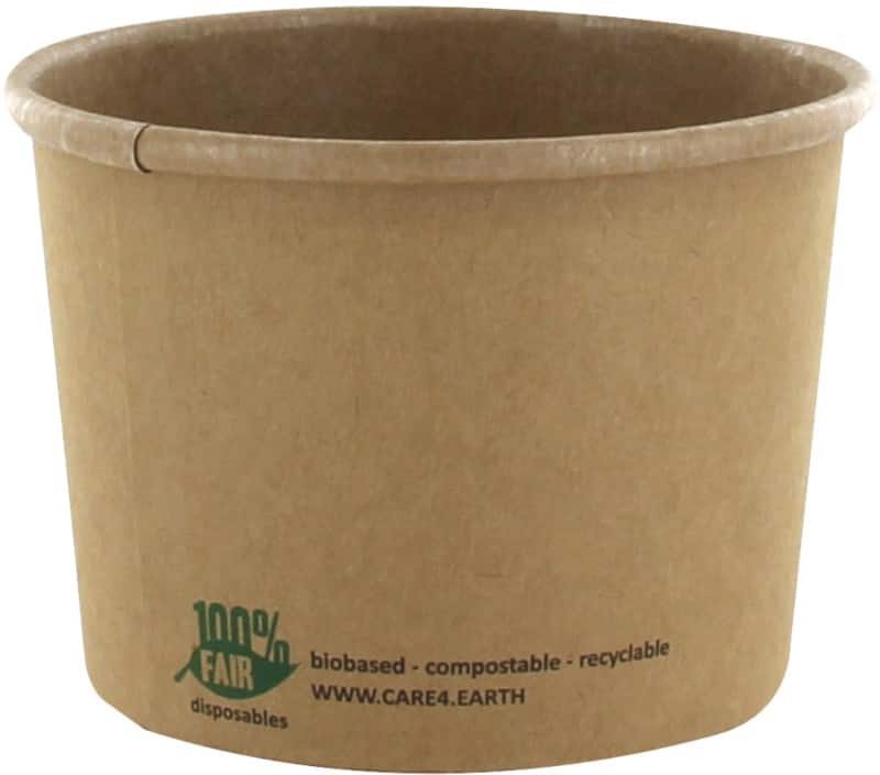 PAPSTAR Suppenschalen pure 87265 Frischfaser-Karton, BIO-beschichtet 25 Stück