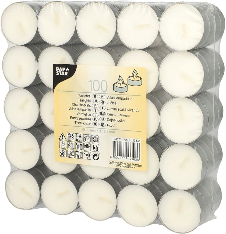 PAPSTAR Teelichter Weiß 100 Stück