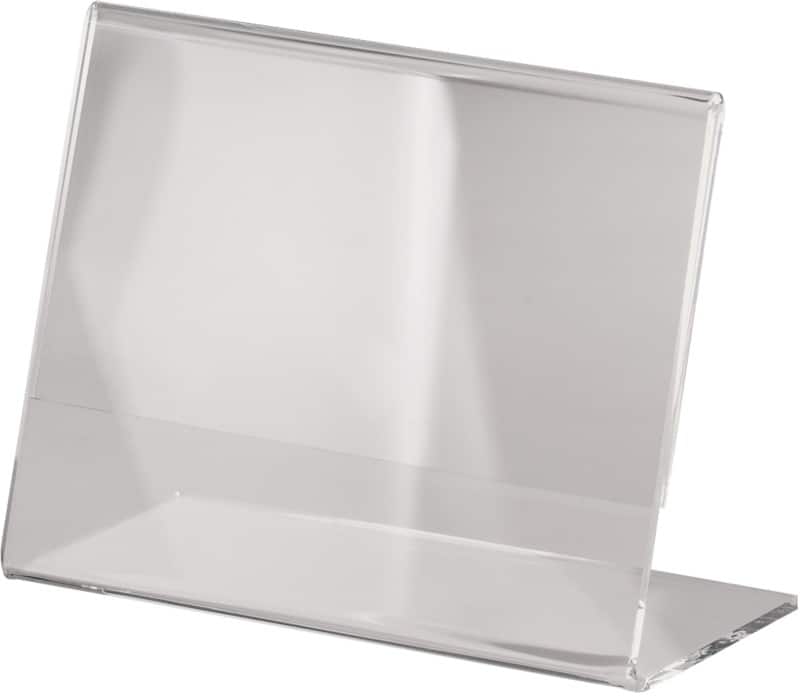 Sigel Tischaufsteller DIN A7 quer L-Form 10,5 (B) x 3,8 (T) x 7,7 (H) cm Transparent