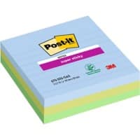 Post-it Oasis Super Sticky Haftnotizen 101 x 101 mm Farbig Sortiert 3 Stück à 70 Blatt