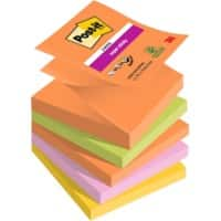 Post-it Sticky Z- Haftnotizen Boost Farbig sortiert 90 Blatt 5 Stück