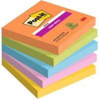 Post-it Super-Haftnotizen 76 x 76 mm Sortiert 90 Blatt 5 Stück