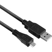 ACT USB A Male USB Kabel USB Micro B Male AC3000 Schwarz 1 m