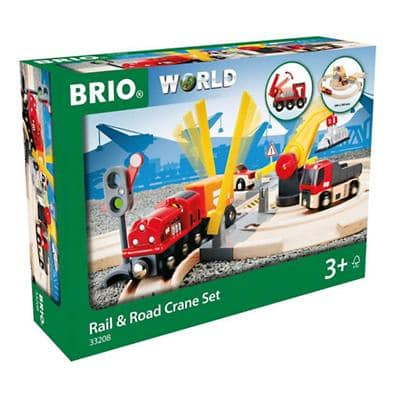 RAVENSBURGER Kompatibel mit allen BRIO Eisenbahn-Sets & Zubehör 63320800 Eisenbahn und Straßenkran Zugset Altersgruppe: 3+