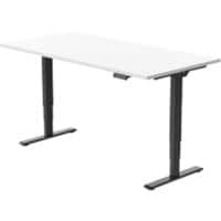 euroseats Sitz-Stehschreibtisch Schwarz, Weiß 1.400 x 800 x 625 - 1.275 mm