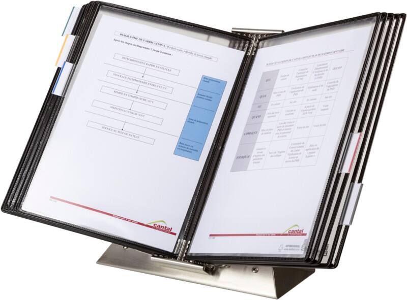 Djois Tarifold Sichttafelsystem 10 Flächen DIN A4 Schwarz