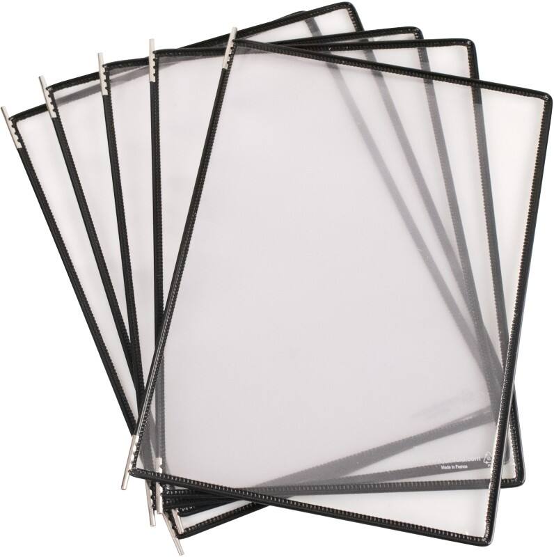 Djois Tarifold Sichttafel 5 Flächen Schwarz 5 Stück