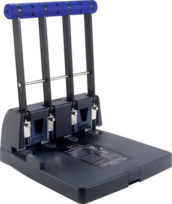 Rapesco Heavy Duty 4 Löcher Locher Kunststoff, Metall 150 Blatt 4400 Schwarz, Violett