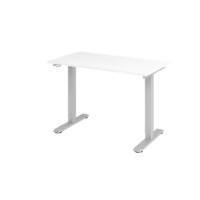 Hammerbacher VXMST Elektrisch Höhenverstellbar Sitz-Stehschreibtisch Weiß T-Fuß 1.200 (B) x 672 (T) x 1.200 (H) mm Spanplatte, Stahl
