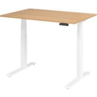 Hammerbacher VXDKB Elektrisch Höhenverstellbar Sitz-Stehschreibtisch Eiche C-Fuß 1.200 (B) x 800 (T) x 1.290 (H) mm Spanplatte, Stahl