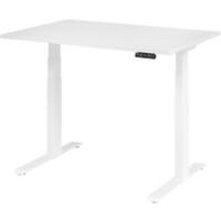 Hammerbacher VXDKB Elektrisch Höhenverstellbar Sitz-Stehschreibtisch Weiß C-Fuß 1.200 (B) x 800 (T) x 1.290 (H) mm Spanplatte, Stahl