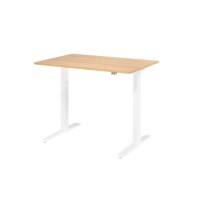 Hammerbacher VXMKA Elektrisch Höhenverstellbar Sitz-Stehschreibtisch Eiche C-Fuß 1.200 (B) x 800 (T) x 1.200 (H) mm Spanplatte, Stahl