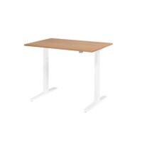Hammerbacher VXMKA Elektrisch Höhenverstellbar Sitz-Stehschreibtisch Walnuss C-Fuß 1.200 (B) x 800 (T) x 1.200 (H) mm Spanplatte, Stahl