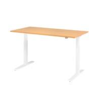 Hammerbacher VXMKA Elektrisch Höhenverstellbar Sitz-Stehschreibtisch Buche C-Fuß 1.600 (B) x 800 (T) x 1.200 (H) mm Spanplatte, Stahl