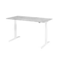 Hammerbacher VXMKA Elektrisch Höhenverstellbar Sitz-Stehschreibtisch Grau C-Fuß 1.600 (B) x 800 (T) x 1.200 (H) mm Spanplatte, Stahl