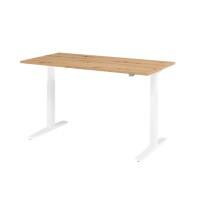 Hammerbacher VXMKA Elektrisch Höhenverstellbar Sitz-Stehschreibtisch Eiche C-Fuß 1.600 (B) x 800 (T) x 1.200 (H) mm Spanplatte, Stahl