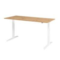 Hammerbacher VXMKA Elektrisch Höhenverstellbar Sitz-Stehschreibtisch Eiche C-Fuß 1.800 (B) x 800 (T) x 1.200 (H) mm Spanplatte, Stahl