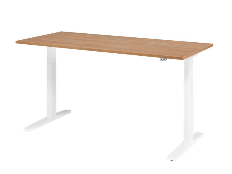 Hammerbacher VXMKA Elektrisch Höhenverstellbar Sitz-Stehschreibtisch Walnuss C-Fuß 1.800 (B) x 800 (T) x 1.200 (H) mm Spanplatte, Stahl